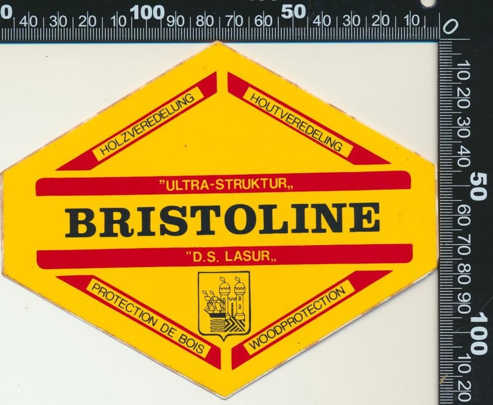Sticker: Bristoline Houtveredeling, Ophalen of Verzenden, Zo goed als nieuw, Bedrijf of Vereniging