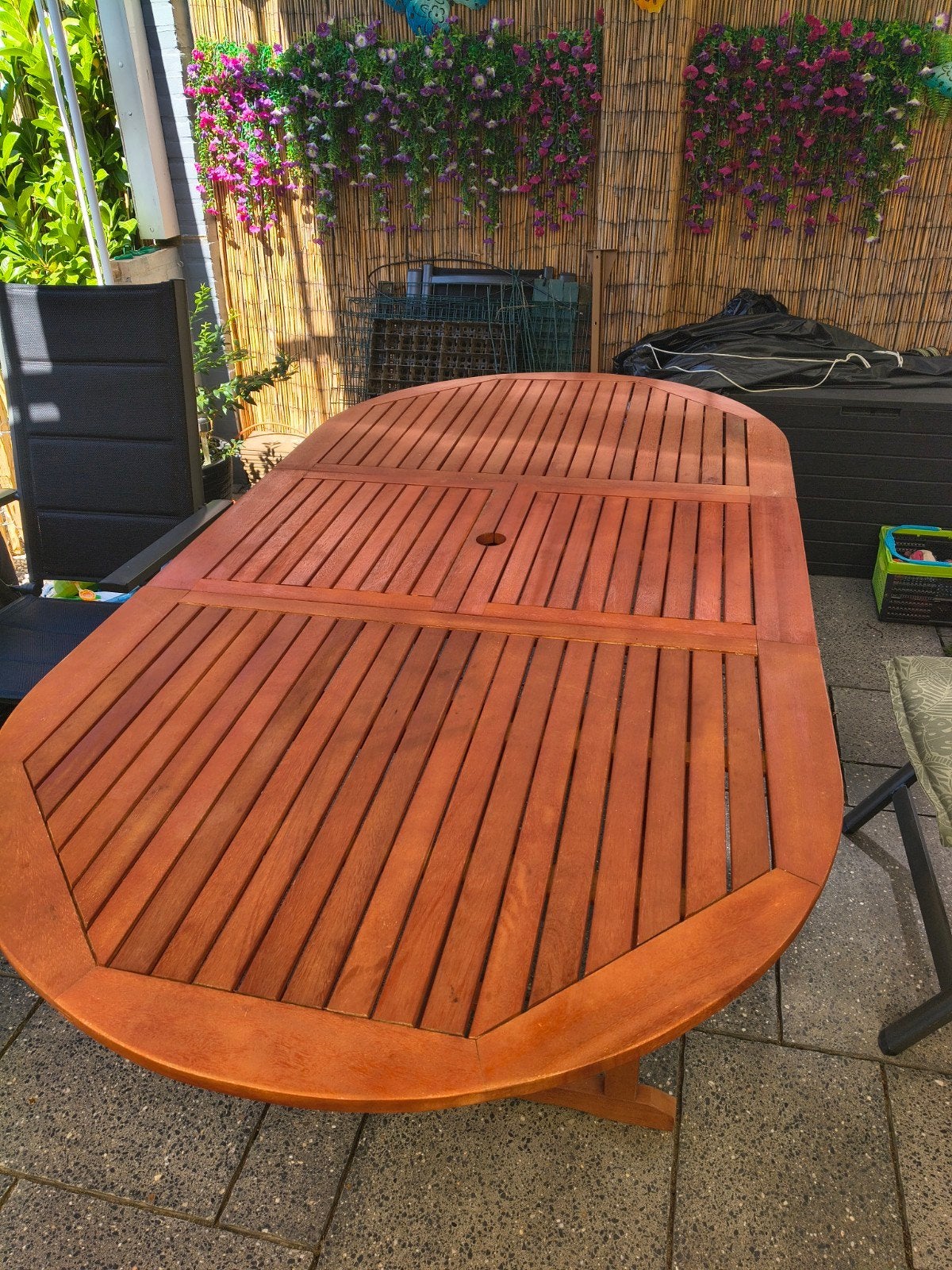 uitschuifbare tuintafel hout, Ophalen, Rechthoekig, Hout