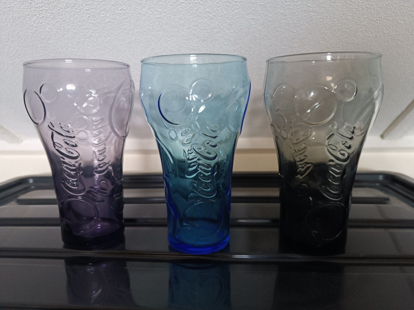 Set van 3 Coca-Cola glazen McDonalds Limited Edition, Ophalen of Verzenden, Meerkleurig, Overige merken, Glas