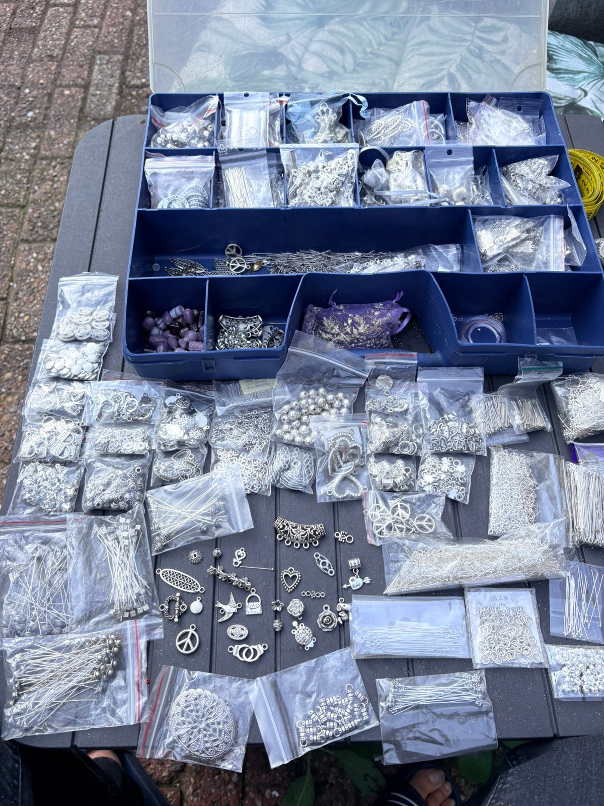 Heel veel zilverkleurige sieraadonderdelen, Ophalen of Verzenden, Nieuw, Kraal