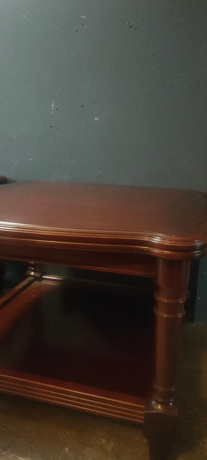 Vintage Tafel Art Deco Bijzettafels kersenhout, Ophalen