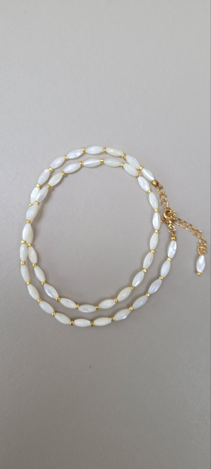 Parelmoer ketting, Overige materialen, Wit, Verstelbaar, Ophalen of Verzenden