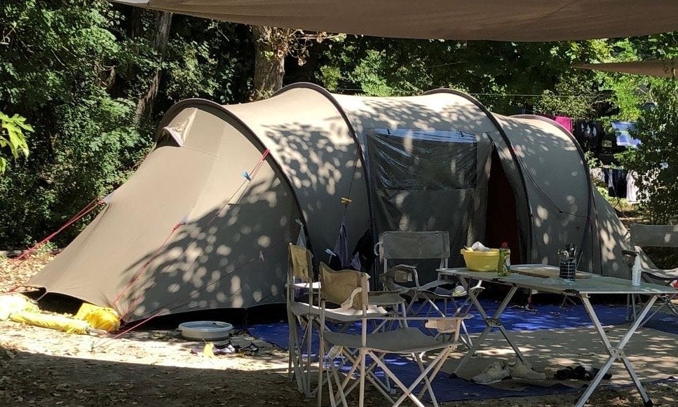 Wildebeast katoenen vierpersoons tunneltent, Caravans en Kamperen, Tenten, Ophalen, Gebruikt, Tot en met 4