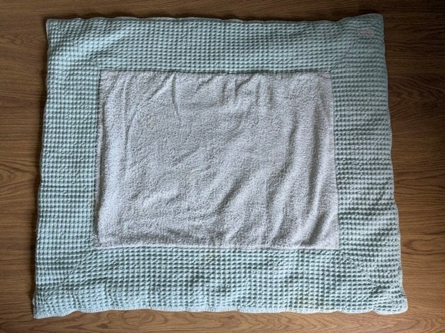 Koeka wafel boxkleed mint/cremekleurig, Ophalen, Zo goed als nieuw, Rechthoekig, Boxkleed