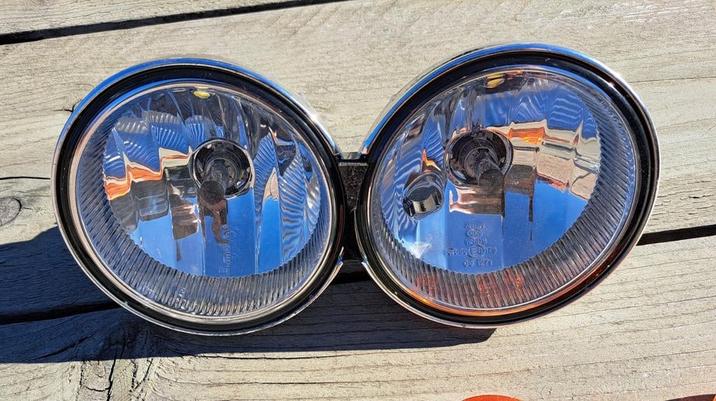 Harley Davidson, koplamp, dubbel, origineel Fatbob, Motoren, Ophalen of Verzenden