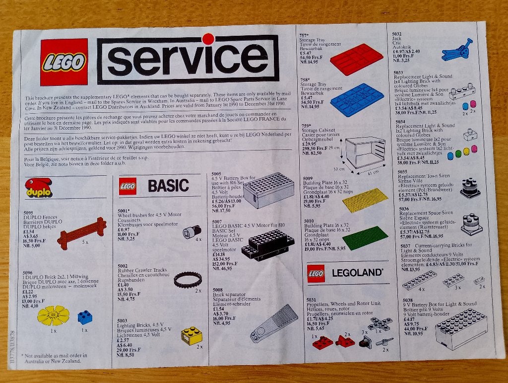 flyer1990 LEGO Service (113778/113878), Ophalen of Verzenden, Gebruikt, Lego
