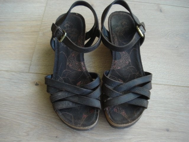 Nog hele mooie leren sandalen van PANAMA JACK maat 38, Bruin, Zo goed als nieuw, Panama Jack, Sandalen of Muiltjes