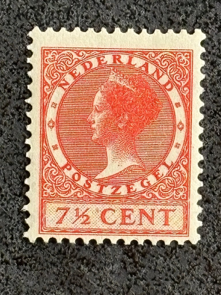 1929 NVPH 180A Wilhelmina Veth met WM 7½ ct rood Ongebruikt, Ophalen of Verzenden, T/m 1940