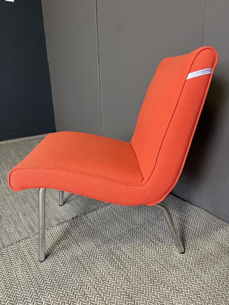 Walter Knoll design stoel, Huis en Inrichting, Stoelen, Zo goed als nieuw, Eén, Metaal, Stof, Rood, Ophalen of Verzenden