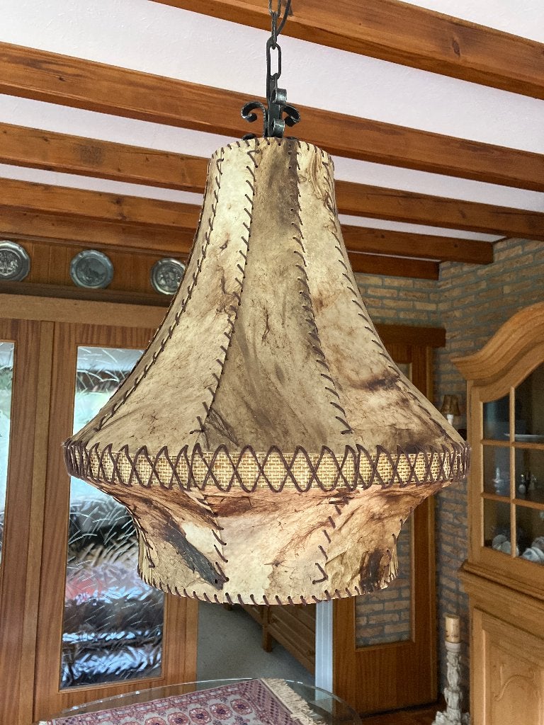 Hanglamp dierenhuid, Ophalen of Verzenden, Zo goed als nieuw, Natuurlijk materiaal