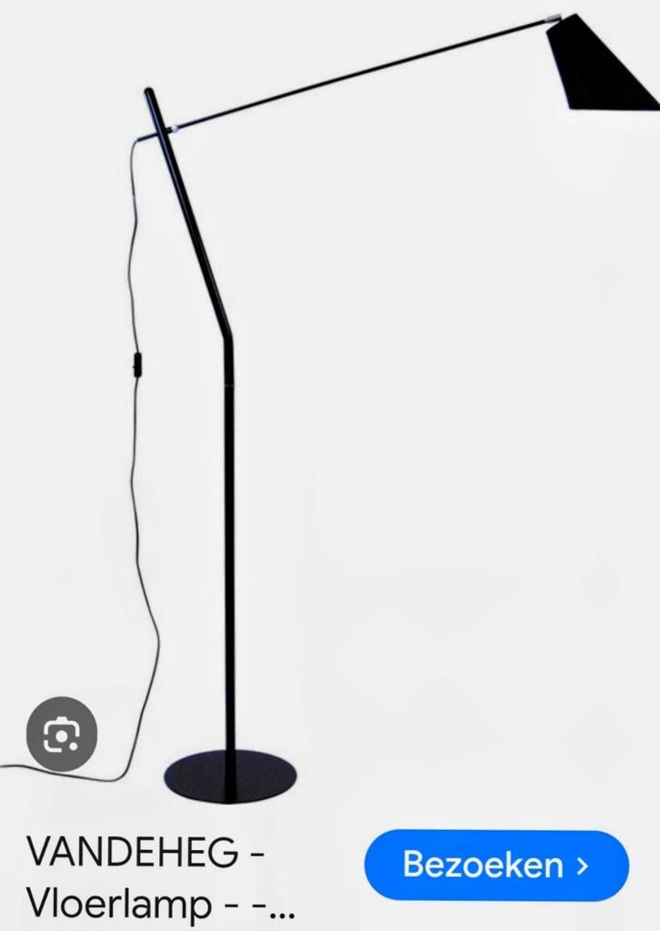Swan Vloerlamp van Heg, Zwart Metaal, Verstelbaar, Modern, Eigentijds, Gebruikt, Ophalen of Verzenden, Metaal