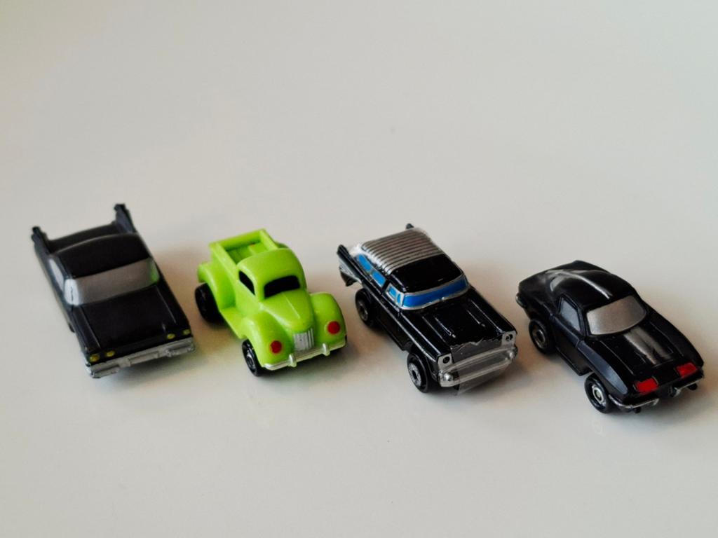 Micro Machines 4 vintage miniatuur speelgoedauto's, Ophalen of Verzenden, Gebruikt