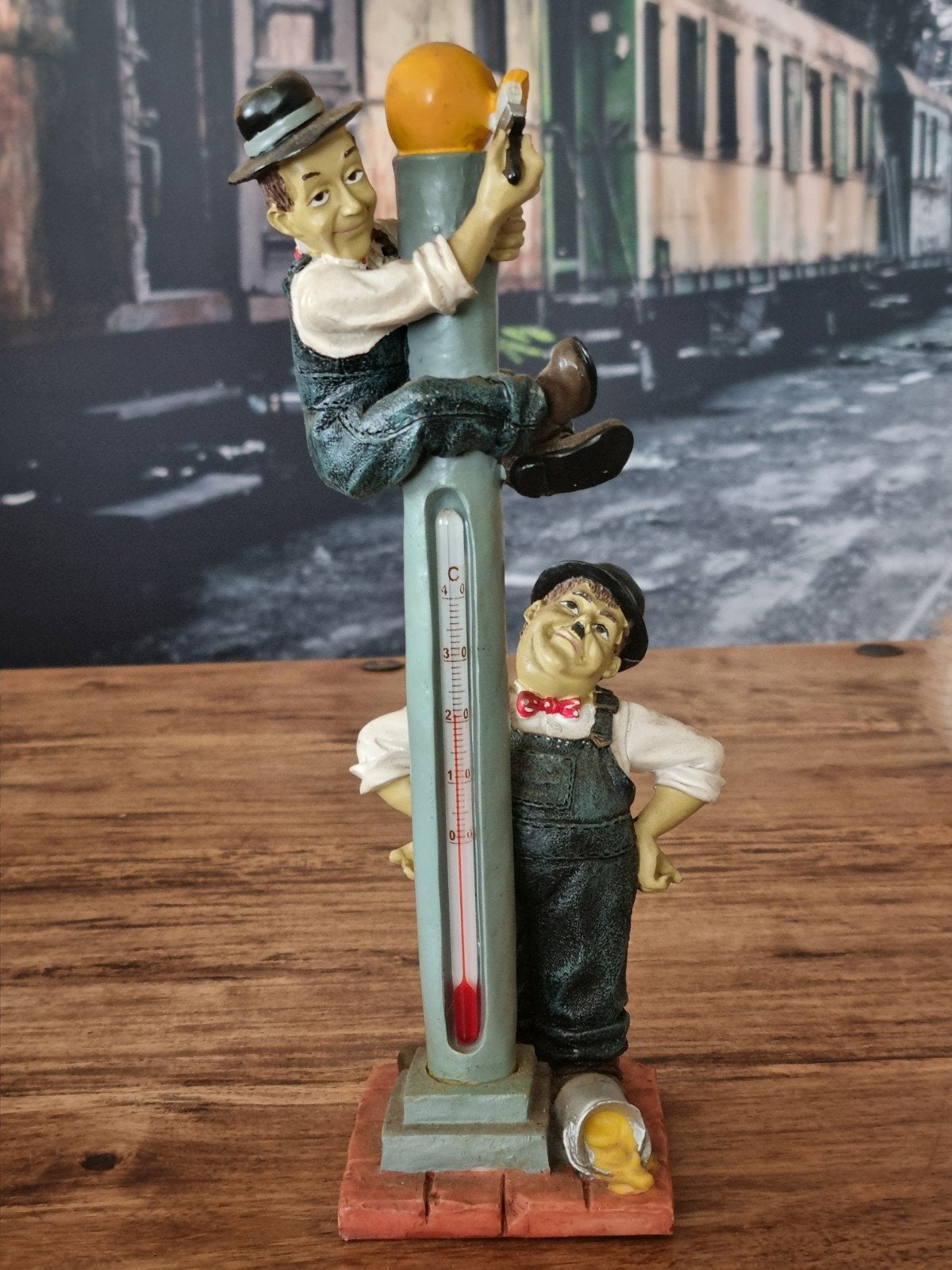 Decoratieve Laurel & Hardy Thermometer - Vintage Stijl, Ophalen of Verzenden, Zo goed als nieuw