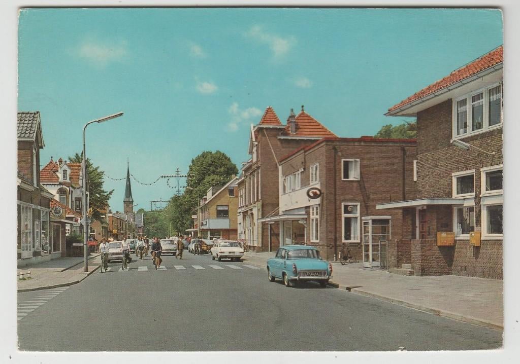Ermelo Stationsstraat Telefooncel Fietsen Auto's, Verzenden, 1960 tot 1980, Ongelopen, Gelderland
