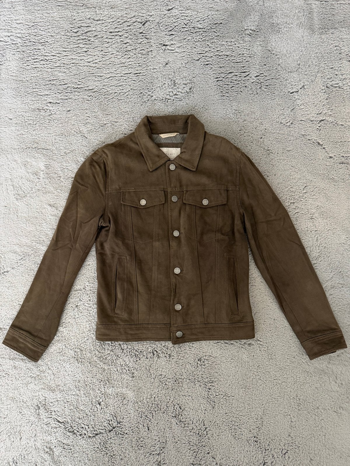 Zara Suede Bruine Jas Maat S - Perfecte Staat, Ophalen of Verzenden, Zo goed als nieuw, Maat 46 (S) of kleiner, Bruin