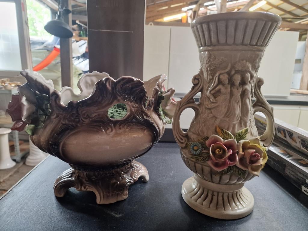 vintage Capodimonte vazen, Antiek en Kunst, Antiek | Vazen, Ophalen