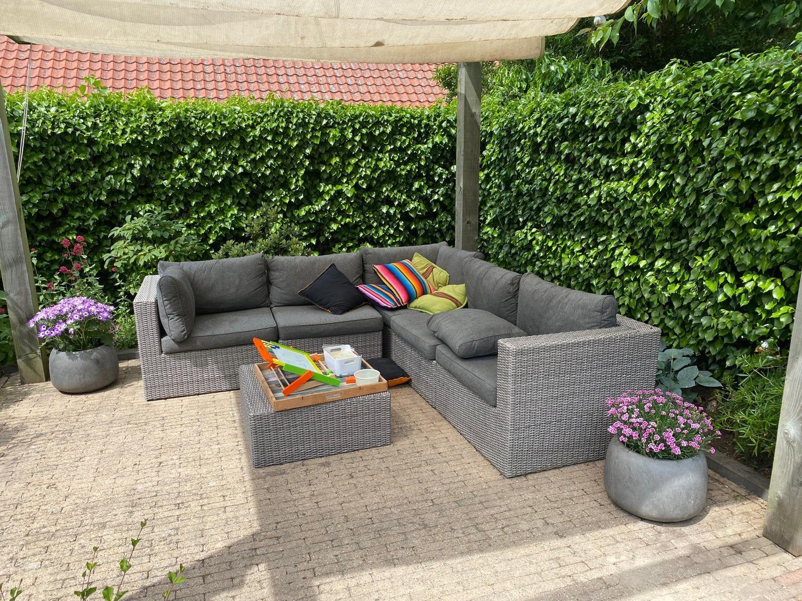 Loungeset, grijs, Tierra Outdoor, Tuin en Terras, Ophalen, Zo goed als nieuw, Kunststof