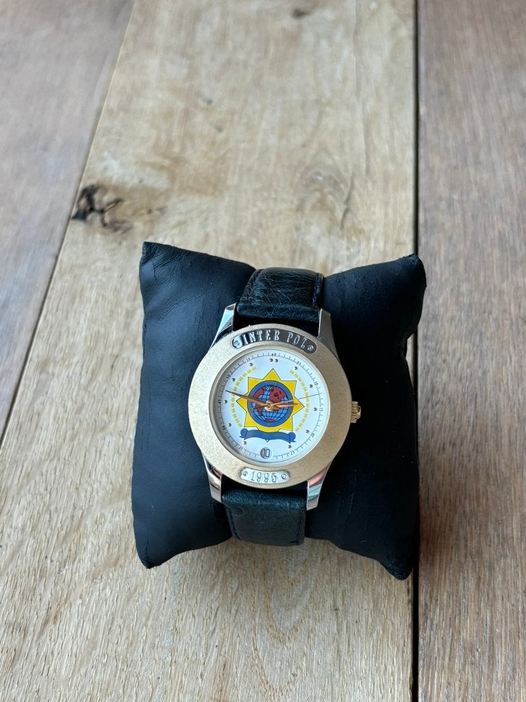 Poljot Interpol 1995 Vintage horloge Gelegenheidsuitgave, Overige merken, Staal, Met bandje, Polshorloge