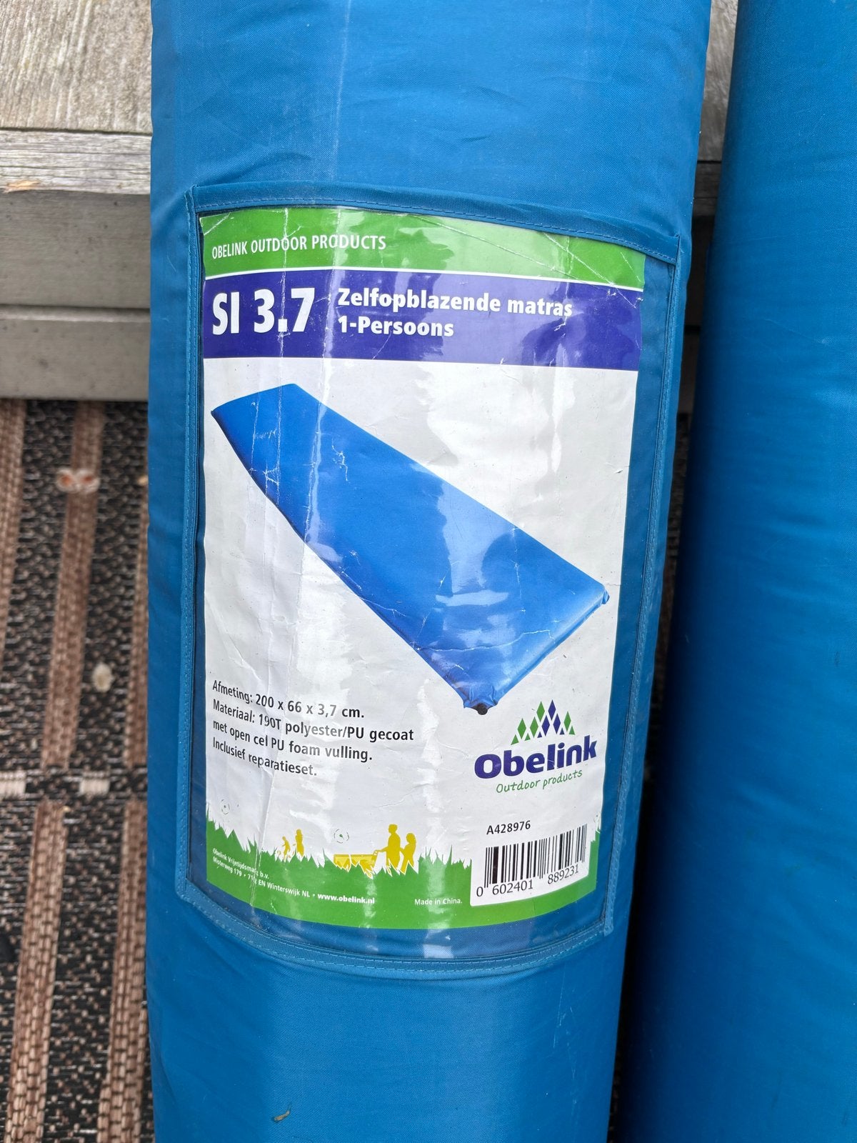 Obelink SI 3.7 Zelfopblazende Matras 1-Persoons, Ophalen, Zo goed als nieuw, 1-persoons