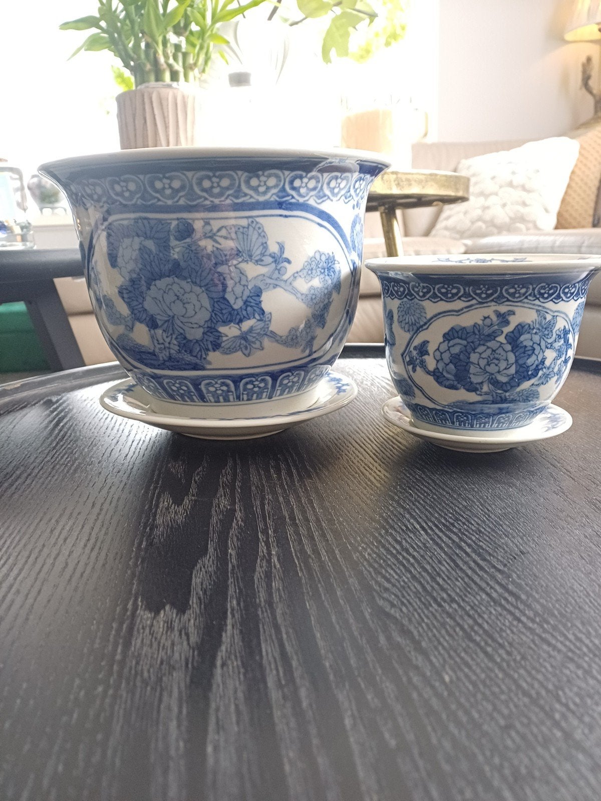 chinese bloempotten 2 stuks, Antiek en Kunst, Ophalen of Verzenden