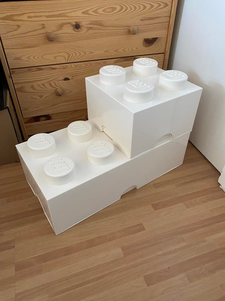 2 witte LEGO opbergdozen: Brick 8 en Brick 4, Ophalen, Gebruikt, Jongen of Meisje