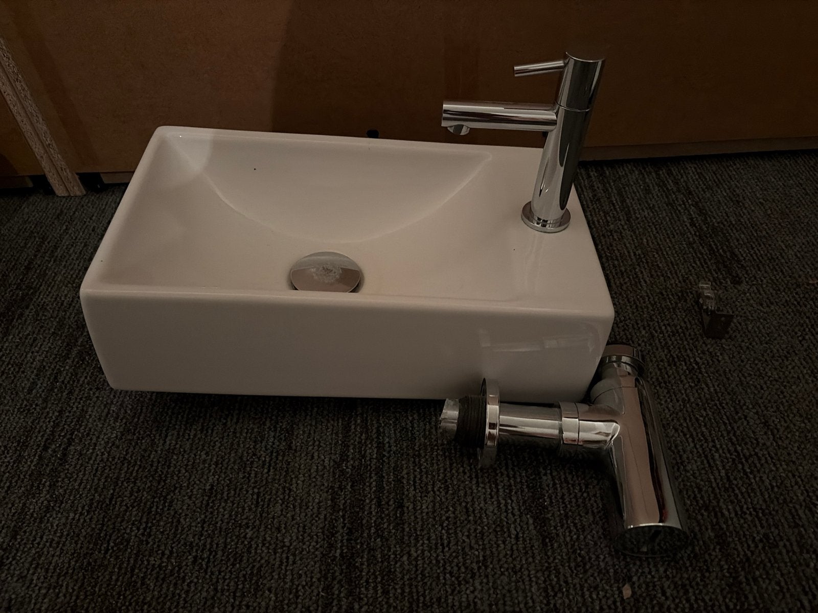 Compleet WC fonteintje met kraan en sifon - Nieuwstaat, Doe-het-zelf en Verbouw, Sanitair, Ophalen, Nieuw, Chroom, Wastafel