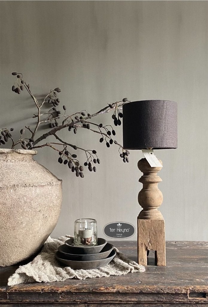 Houten balusterlamp Aura Peeperkorn lamp oud stoer sober
