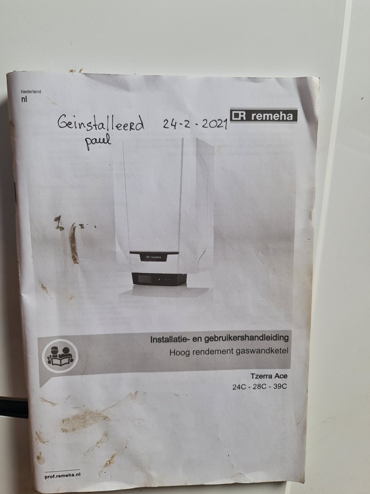 Remeha Tzerra Ace 24C combiketel, Doe-het-zelf en Verbouw, Verwarming en Radiatoren, Ophalen of Verzenden, Zo goed als nieuw, Cv-ketel of Combi-ketel