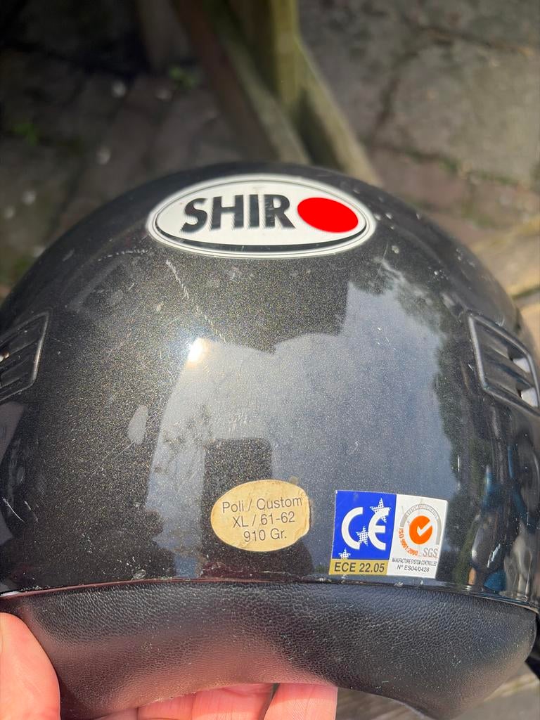 SHIR Custom Motorhelm - Maat XL (61-62 cm), Fietsen en Brommers, Ophalen, Gebruikt, Extra large of groter