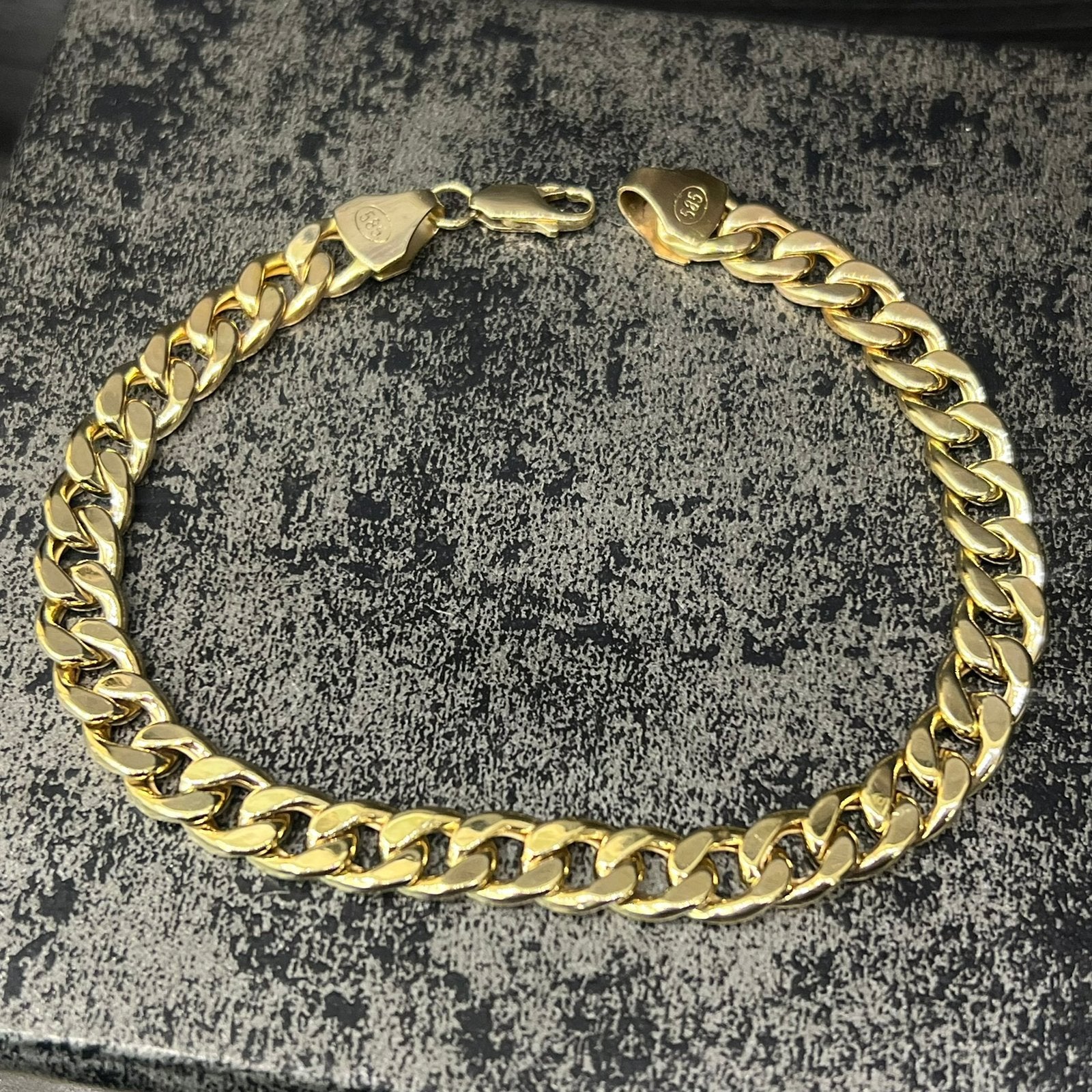 14 karaat gouden armband Cuban schakel, Ophalen of Verzenden, Nieuw, Goud