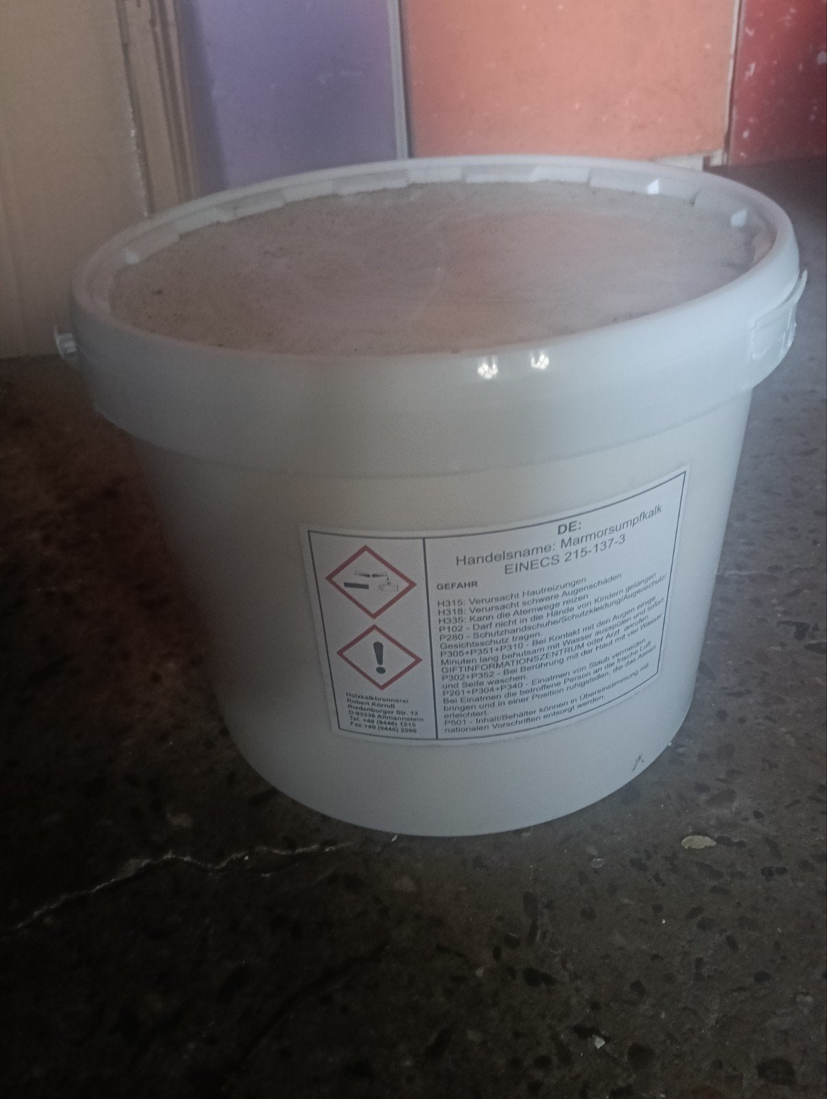 marmermeel 25kg en emmer ongeblusde kalk, Ophalen of Verzenden, Nieuw