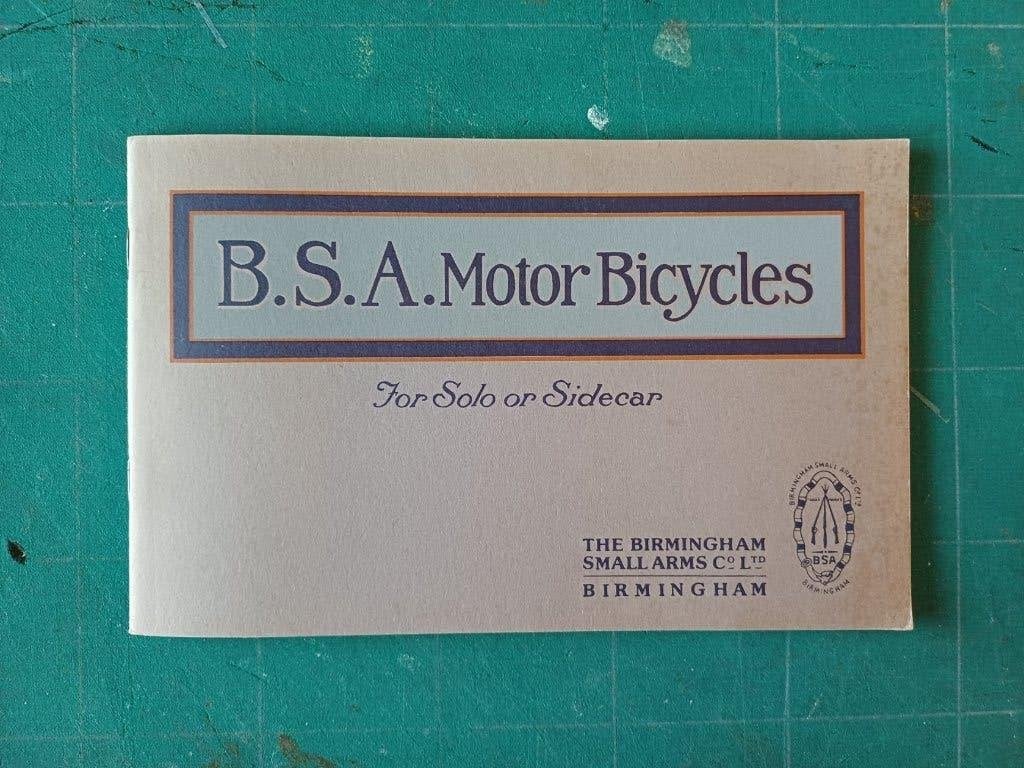 BSA B.S.A. MotorBicycles brochure 1914 mint, Ophalen of Verzenden, Overige merken