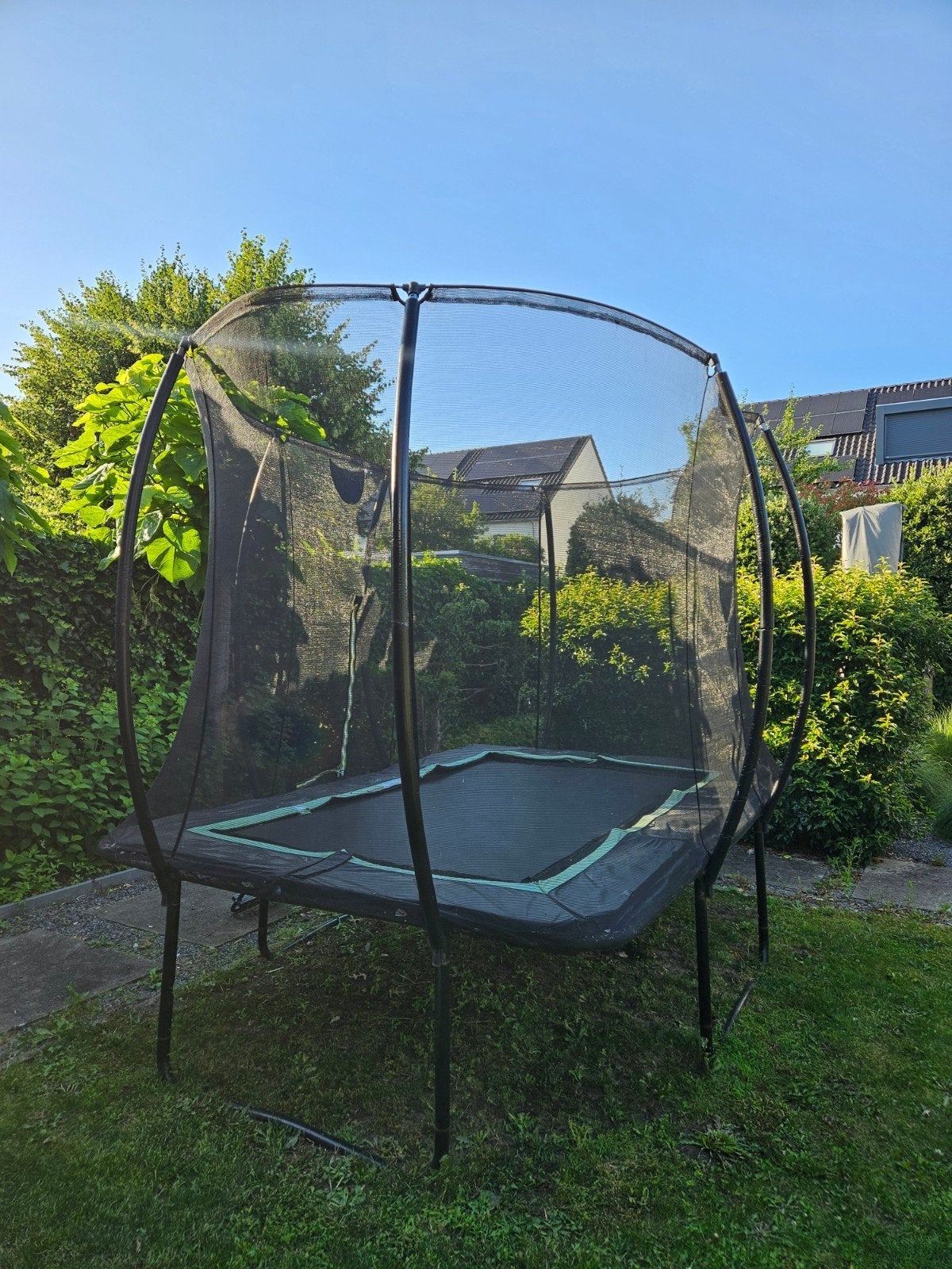 Exit trampoline compleet met veiligheidsnet en trappetje, Ophalen, Gebruikt