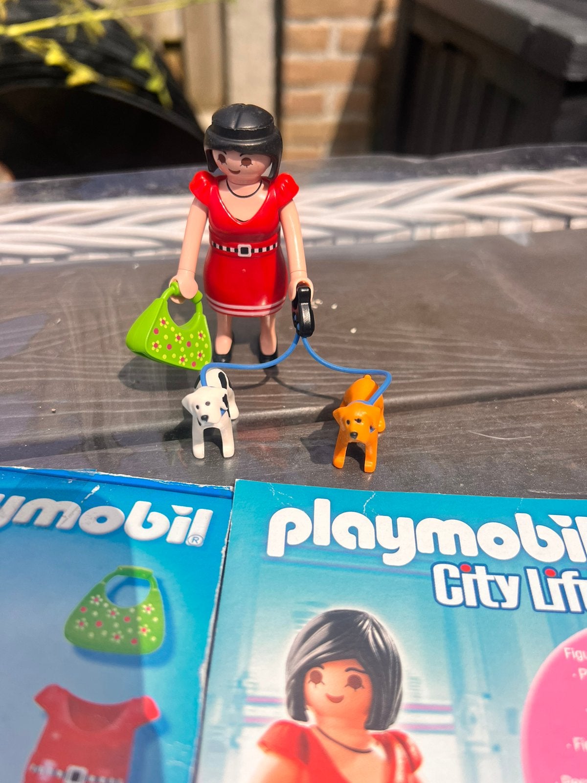 Vrouw met puppy’s playmobil, Kinderen en Baby's, Speelgoed | Playmobil, Ophalen, Complete set, Zo goed als nieuw, City life