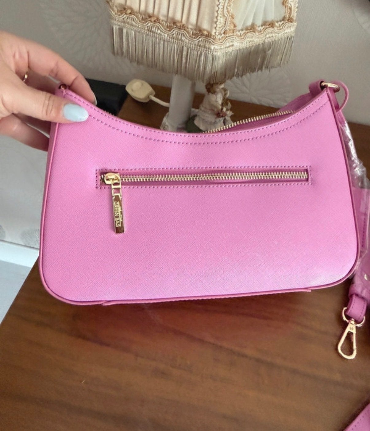 Prachtige roze tas van Little Green Bag, nieuw met zakje, Sieraden, Tassen en Uiterlijk, Ophalen of Verzenden, Nieuw, Roze, Schoudertasje