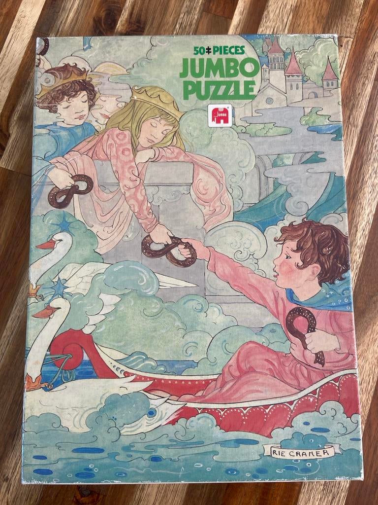 Vintage Jumbo Puzzel 50 Stukjes - Rie Cramer Sprookje, Ophalen of Verzenden, 10 tot 50 stukjes, Gebruikt, 4 tot 6 jaar