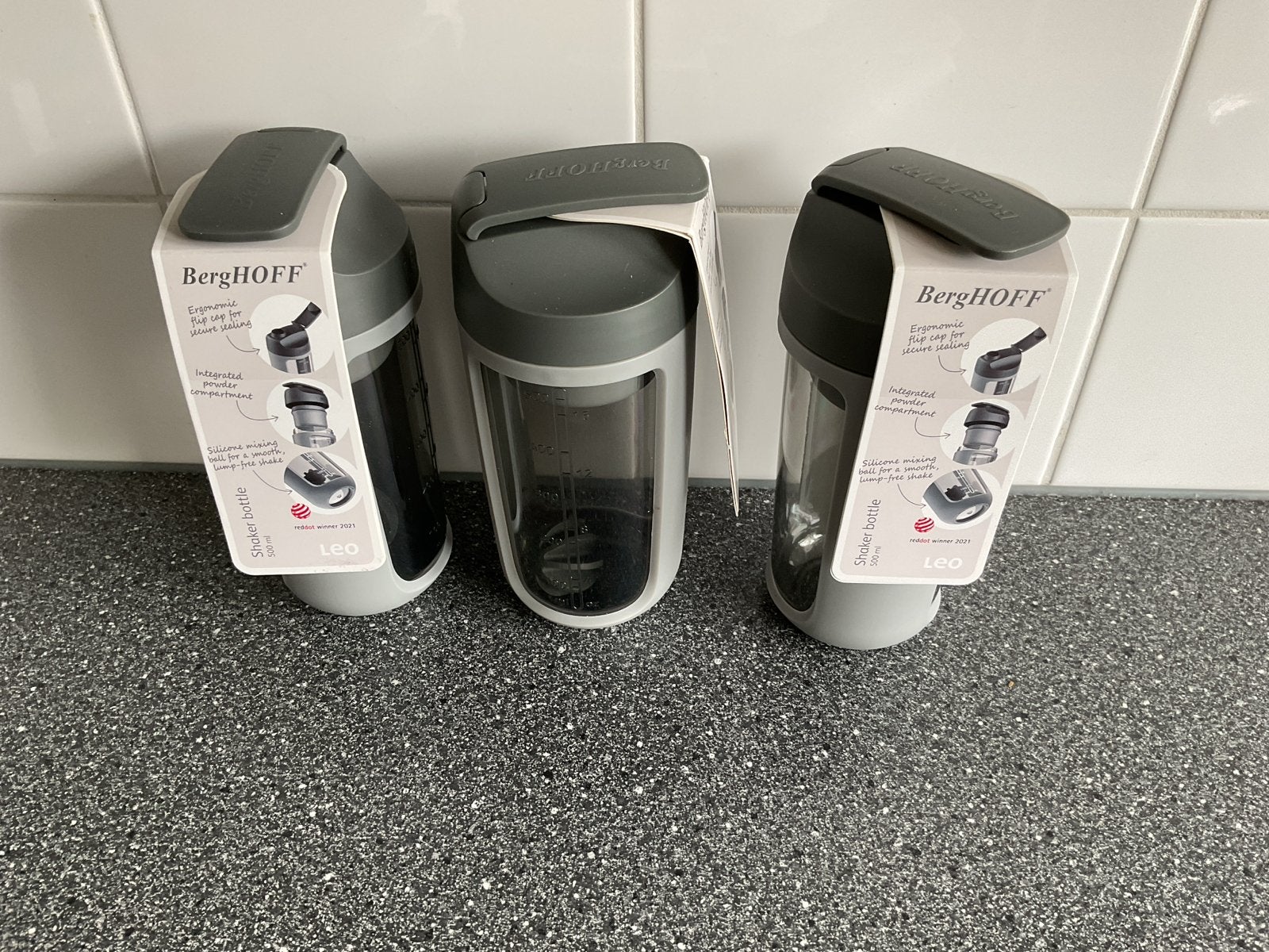 Berghoff Leo Shake Beker 500ml - Nieuw 3 stuks, Ophalen of Verzenden, Nieuw, Overige typen