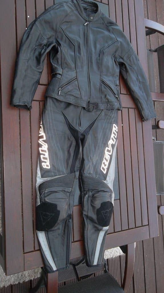 Rev'it! Leren Motorpak (Jas en Broek)maat 42, Motoren, Kleding | Motorkleding, Ophalen, Rev'it!, Combipak, Dames