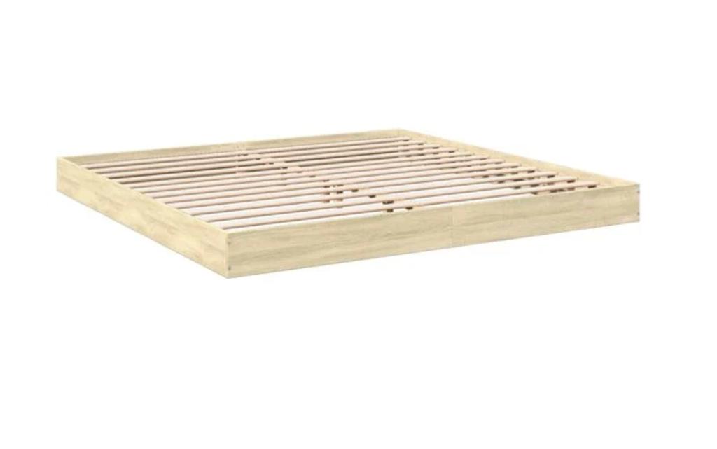 Bedframe, Huis en Inrichting, Slaapkamer | Bedden, Ophalen, Gebruikt, Beige, Tweepersoons