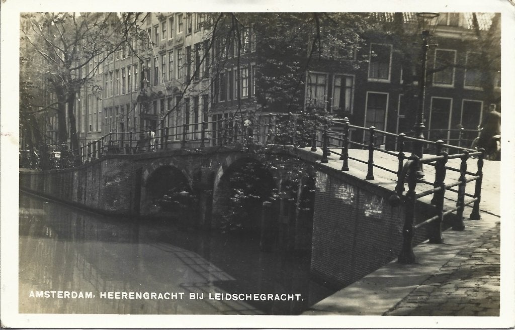 Amsterdam-13-Prachtige oude fotokaart No 90-Heerengracht bij, Ophalen of Verzenden, 1940 tot 1960, Gelopen, Noord-Holland