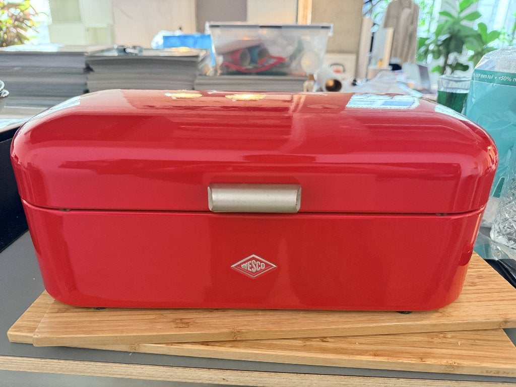 Wesco Grandy broodtrommel rood – retro – zeer nette staat, Ophalen of Verzenden, Zo goed als nieuw, Metaal, Broodtrommel