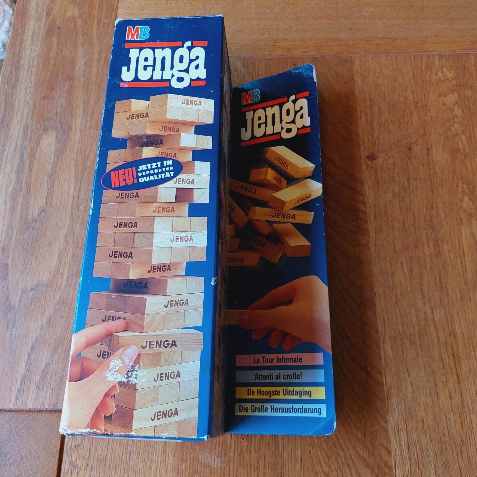 Jenga spel - Compleet en in goede staat, Een of twee spelers, Ophalen of Verzenden, Gebruikt, MB spellen