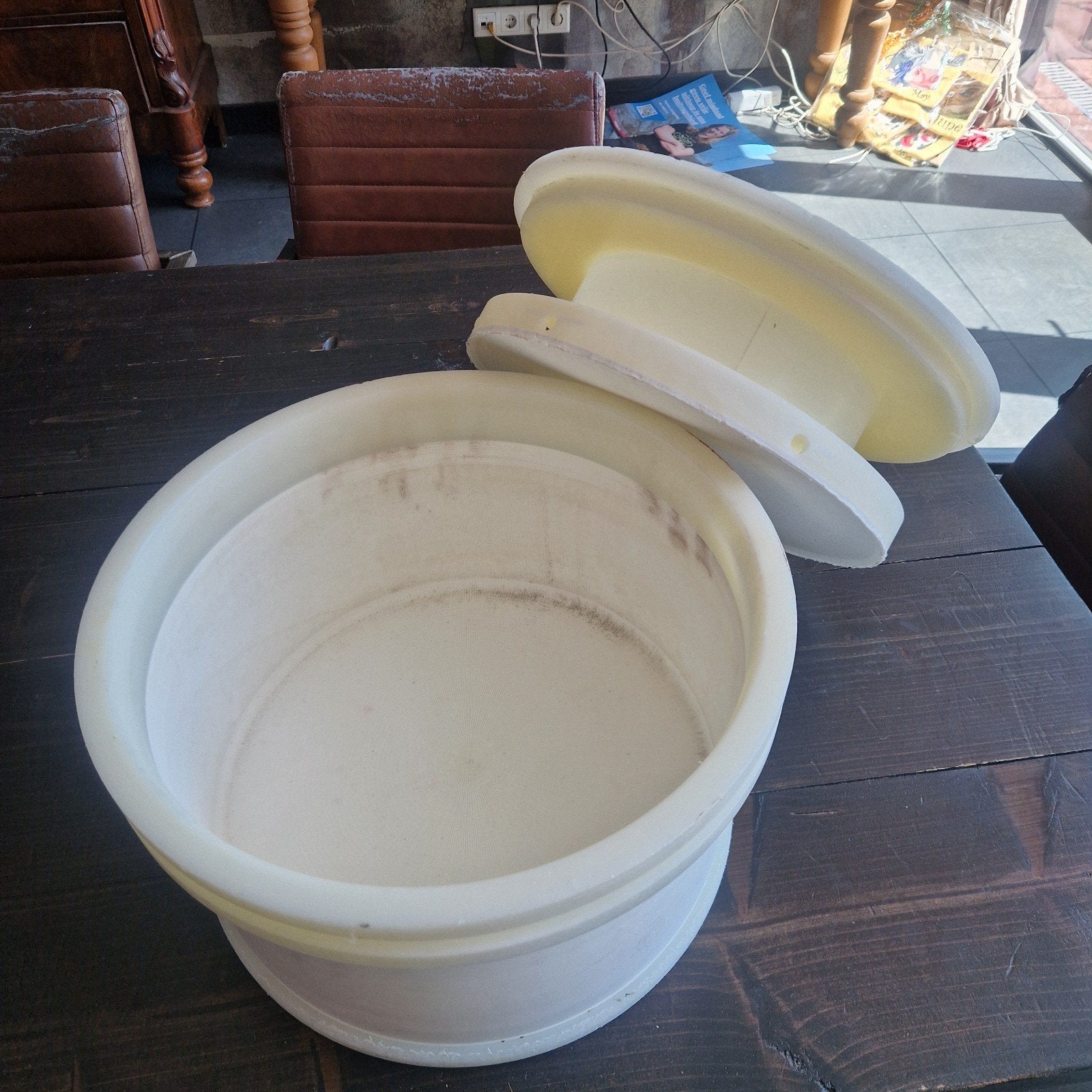Cilindervormig kaasvat geperforeerd voor kaas van 10 kg, Ophalen of Verzenden