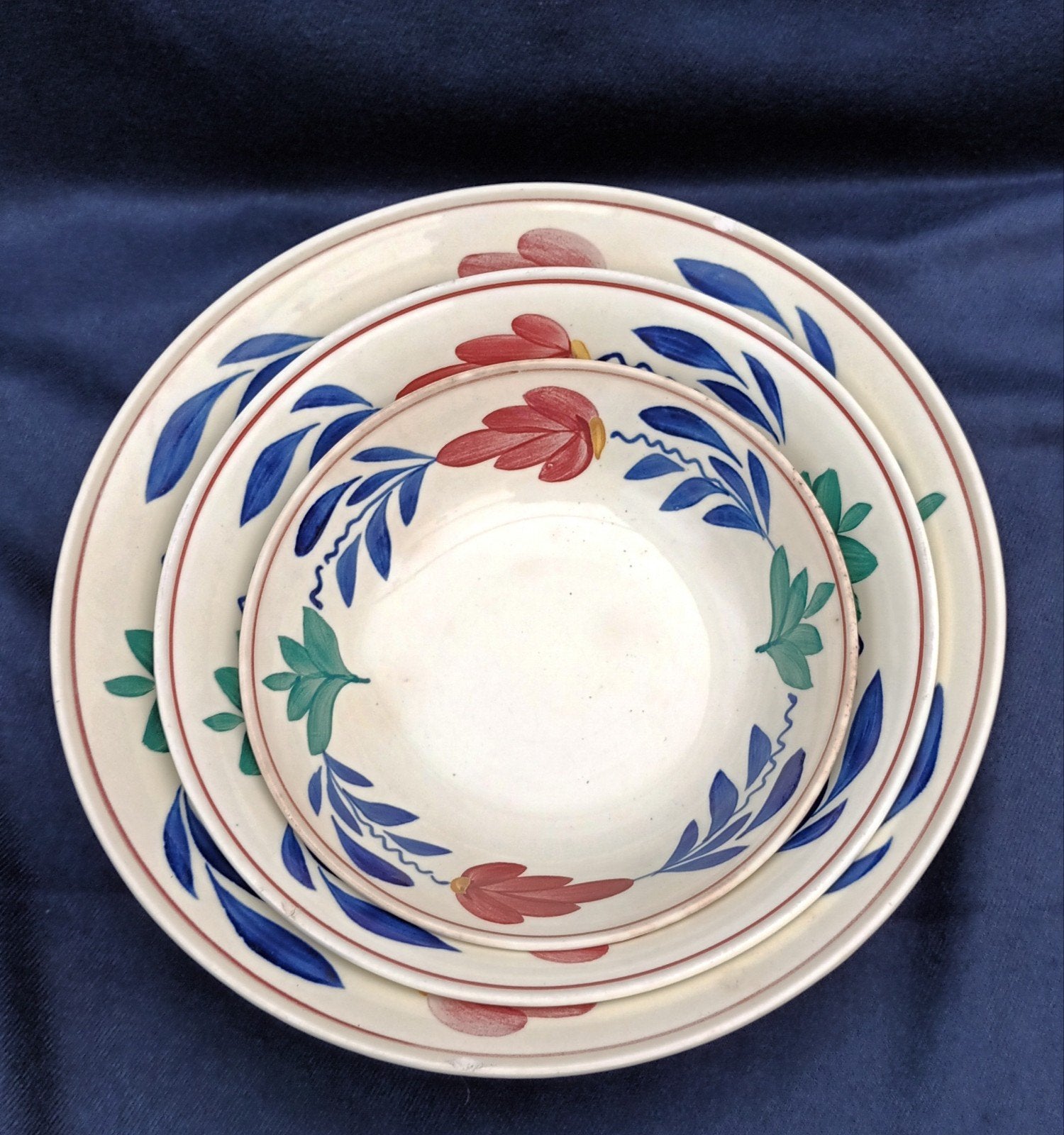boerenbont schalen set.                        aparte kleur, Ophalen of Verzenden, Nieuw, Overige materialen