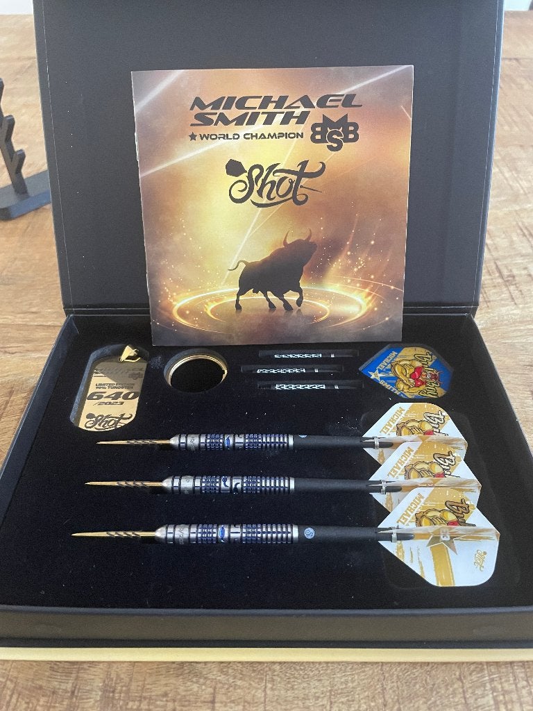 Mooie kans Shot Michael Smith WC LE "Skye" (640/2023), Ophalen of Verzenden, Nieuw, Pijlen
