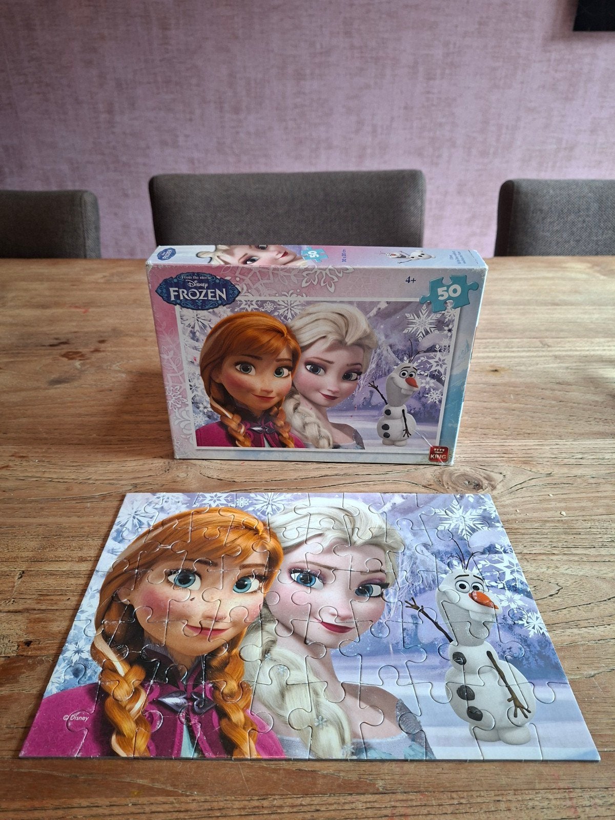 Disney Frozen puzzel 50 stukjes, Ophalen, 10 tot 50 stukjes, Gebruikt, 4 tot 6 jaar