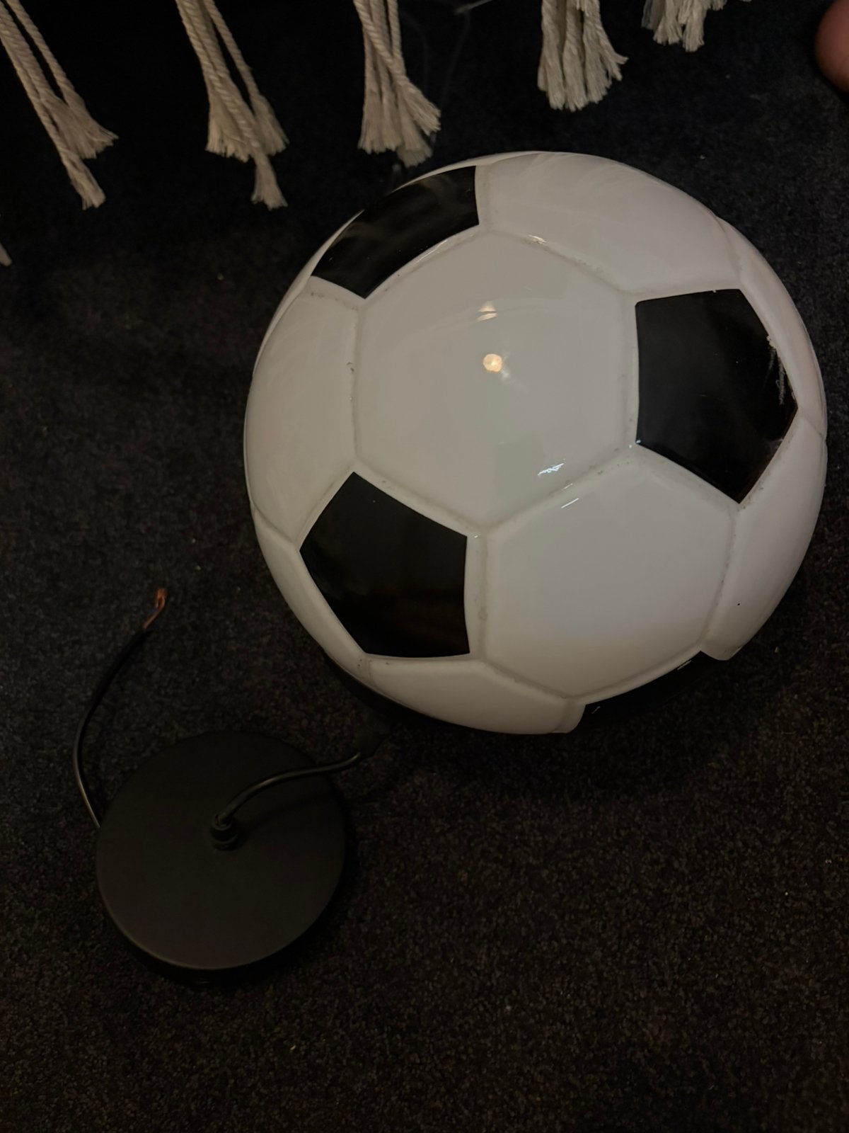 Voetbal plafondlamp, Ophalen of Verzenden, Zo goed als nieuw, Wit, Plafondlamp