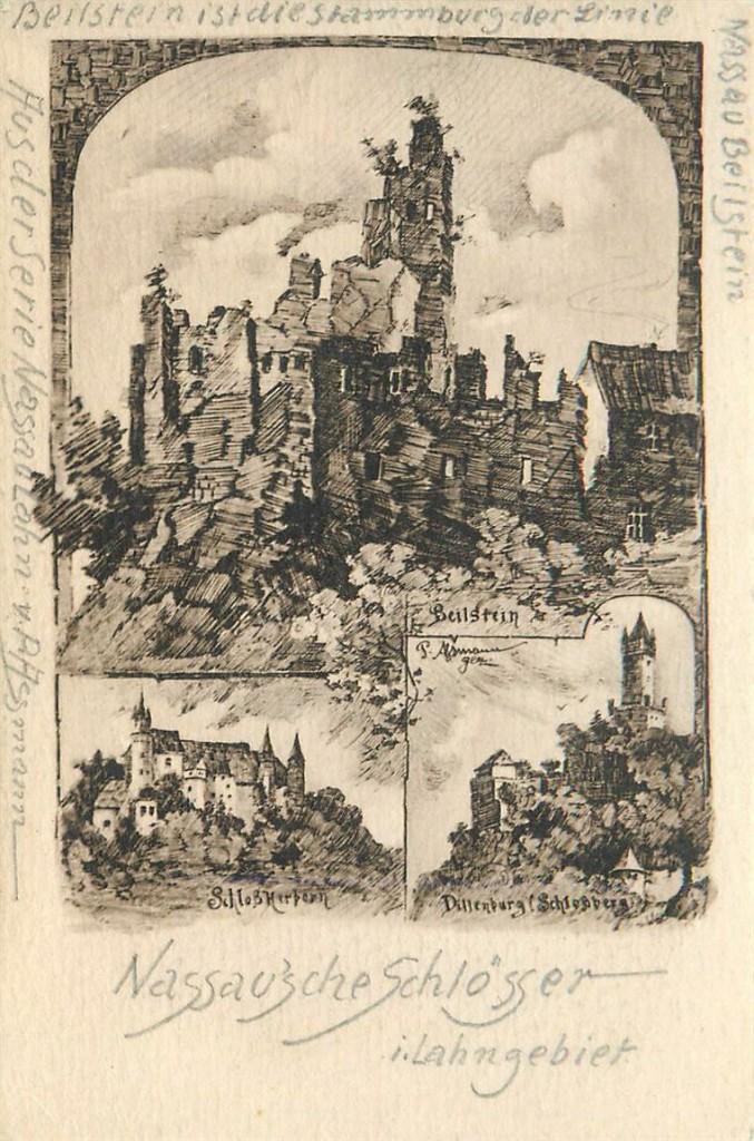 701-442-023 Nassausche Schlösser, Verzenden, Voor 1920, Duitsland