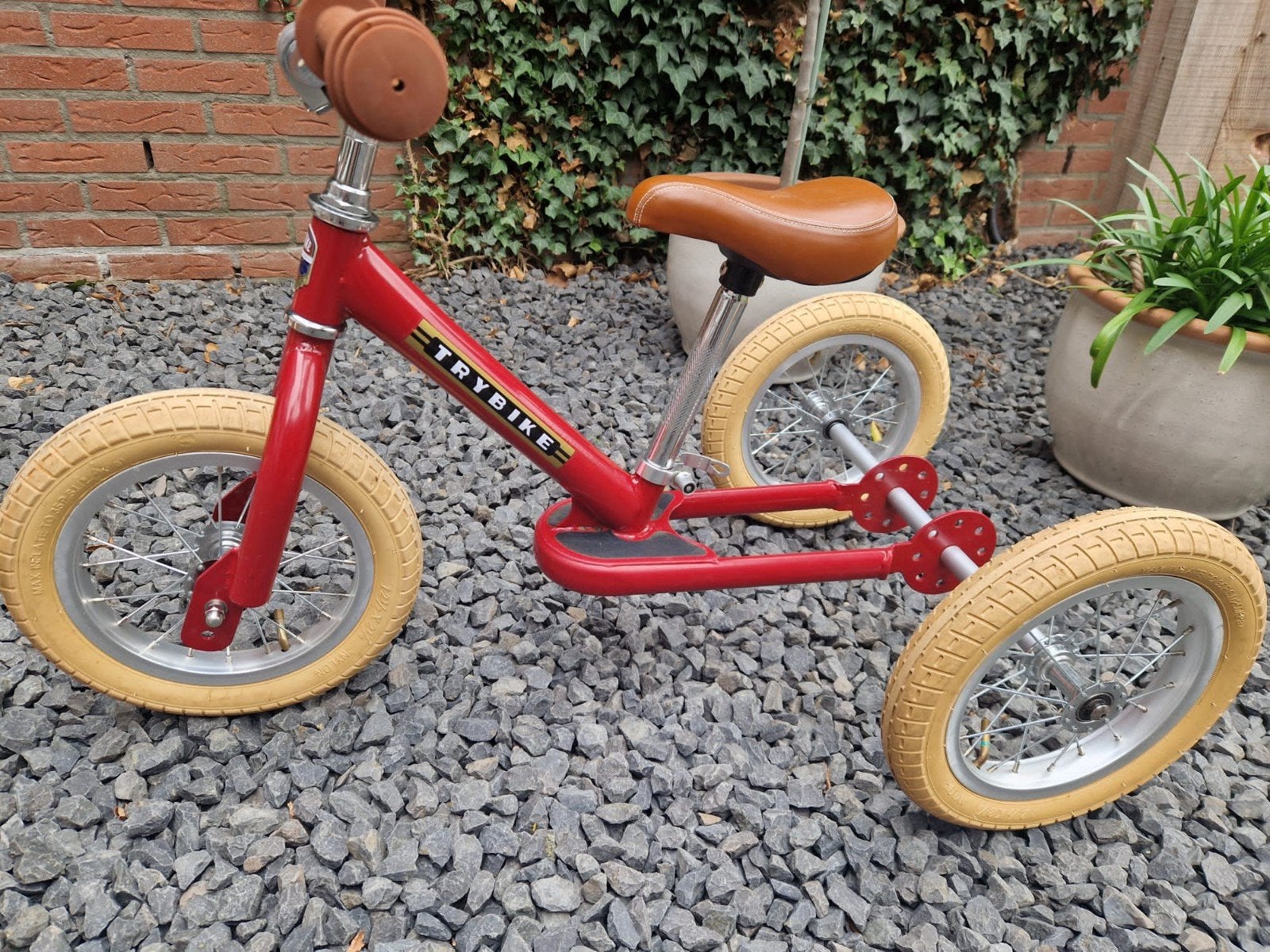 Trybike loopfiets rood - 2-in-1 driewieler en tweewieler, Ophalen, Gebruikt, Minder dan 16 inch, Trybike