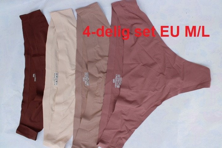 4-delig seamless strings  lingerie  maat M / L set nieuw, Kleding | Dames, Verzenden, Overige kleuren, String